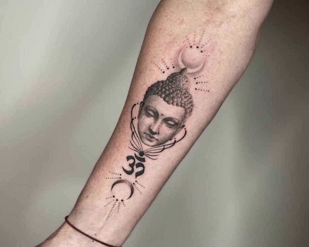 Best-Small-Om-Tattoo with buddha