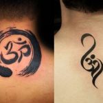 om tattoo design on neck