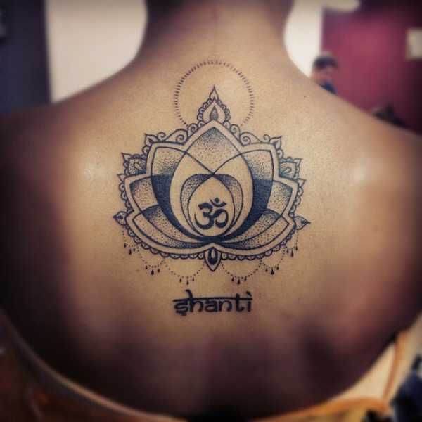 simple om tattoo design with mandala