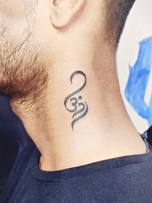 simple om tattoo design