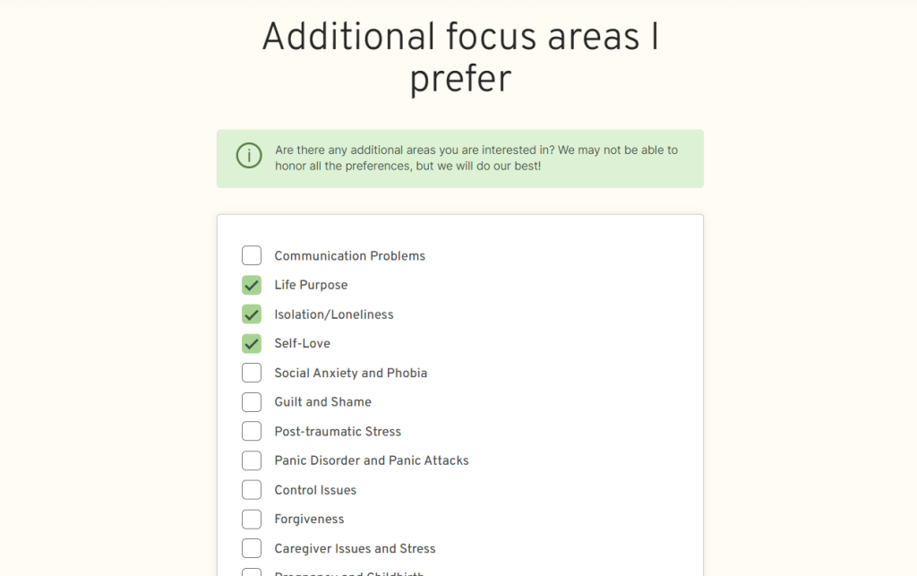 Additional focus to prefer
