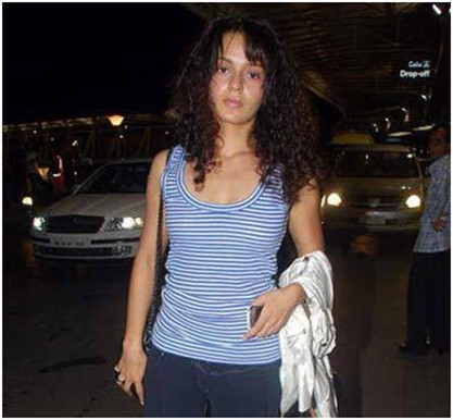 kangana flaunting her no makeup look