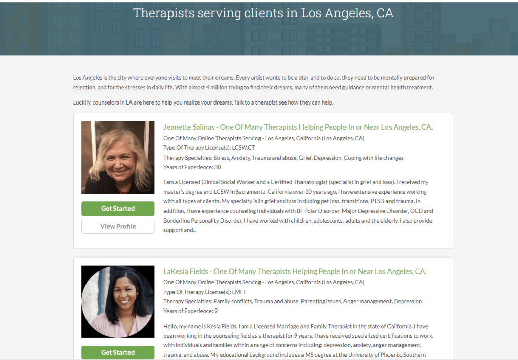 therapist in LA