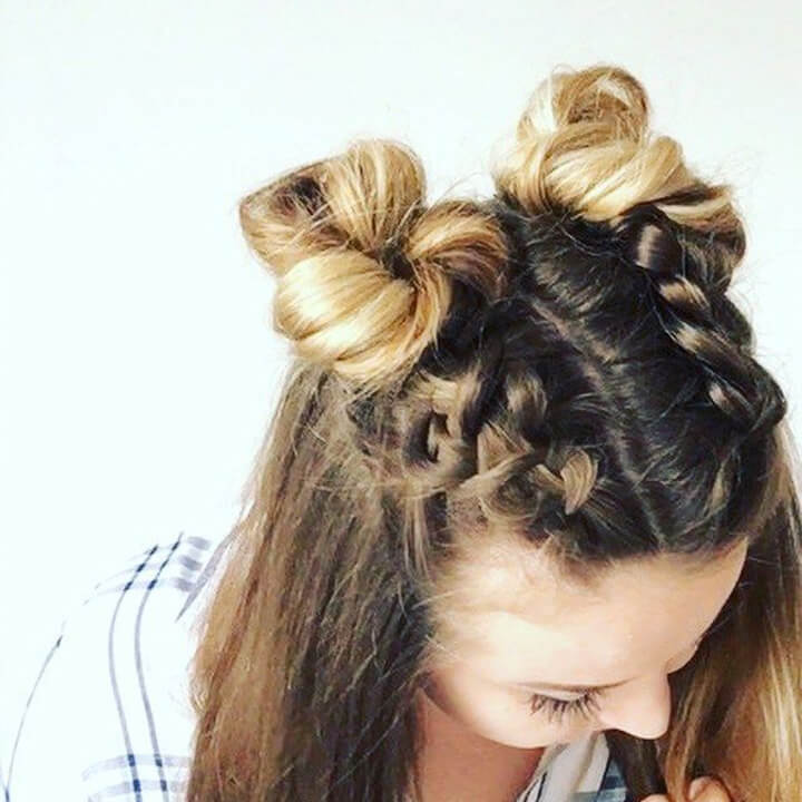 Double Dutch Braided Space Buns