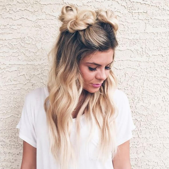 Half-Up Space Buns