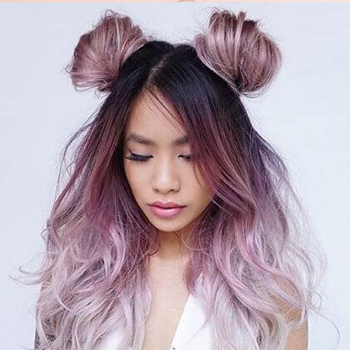 Ombre Space Buns