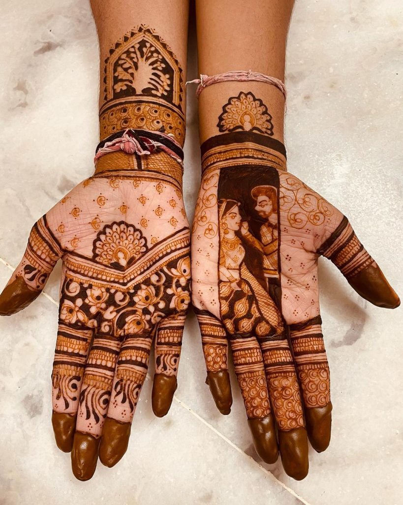 Arabic Karva Chauth Mehendi Design