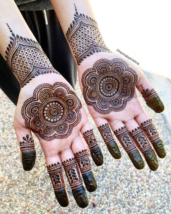 Mandala Karva Chauth Mehendi Design 3