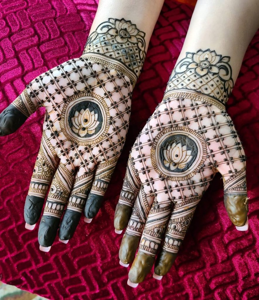 Mandala Karva Chauth Mehendi Design